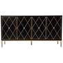 Thumbnail2 of Marradi 61 1/4" Wide Black Wood 4-Door Sideboard Cabinet