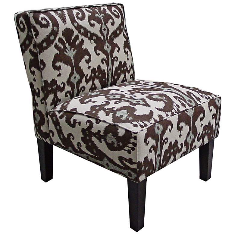 Image 1 Marrakesh Cobblestone Brown And Blue Accent Chair