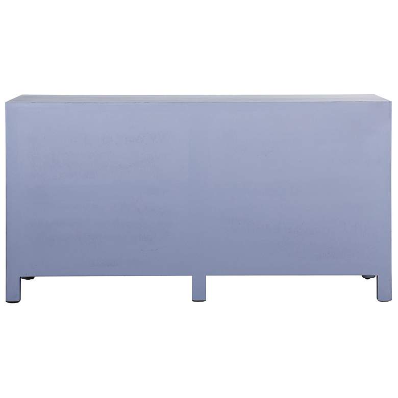 Image 6 Marriet 60" Wide Olive Blue 4-Door Wooden Cabinet more views