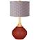 Marsala Gray Pleated Drum Shade Wexler Table Lamp
