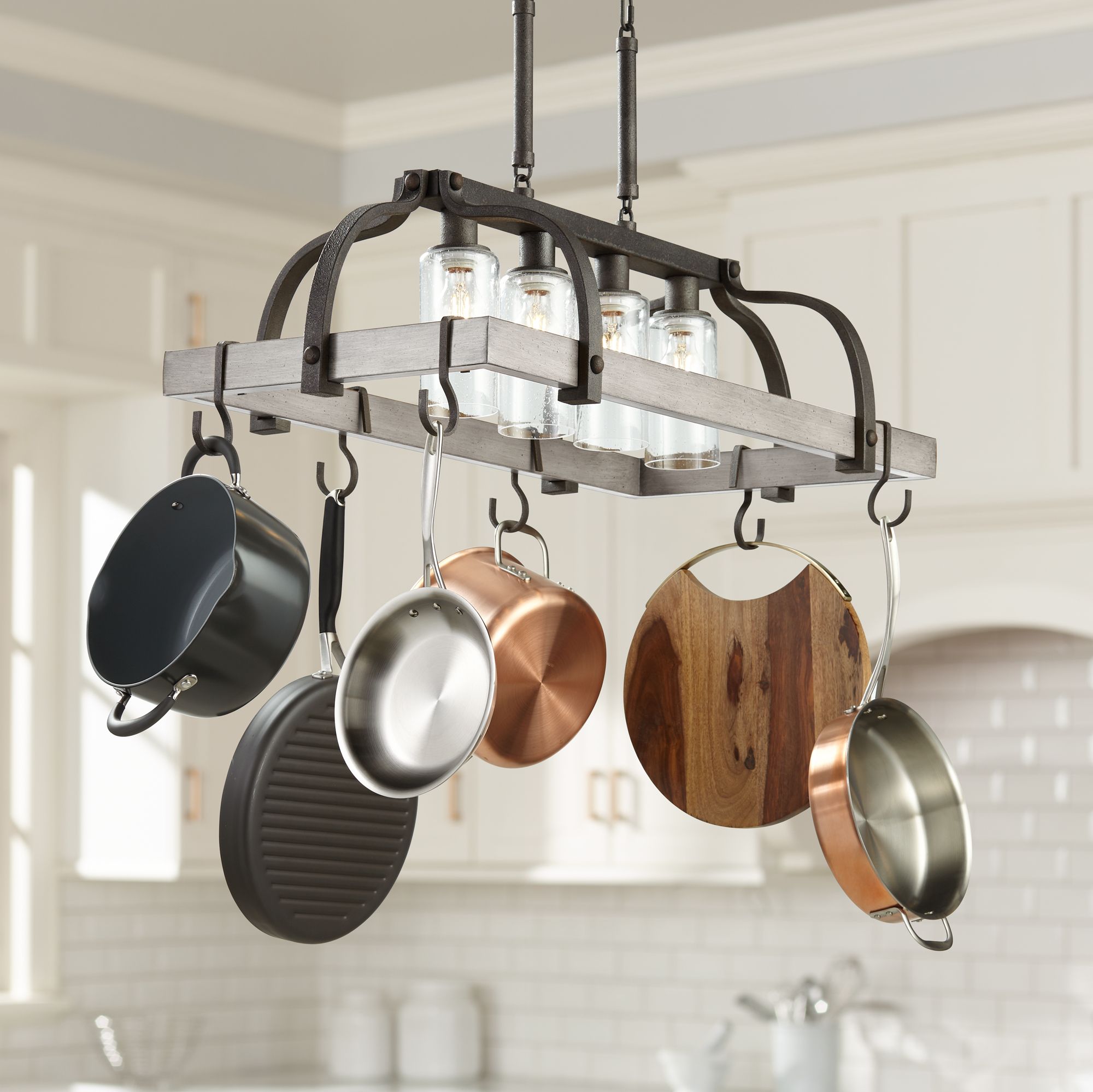 pot rack pendant light