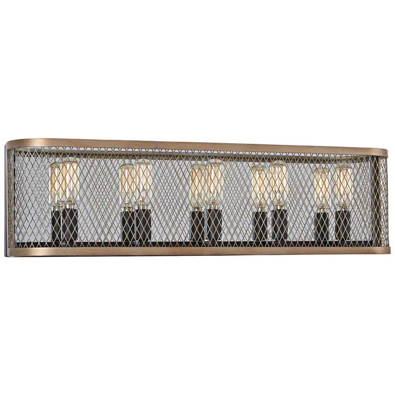 Image 1 Marsden Commons 24"W Smoked Iron and Gold 5-Light Bath Light