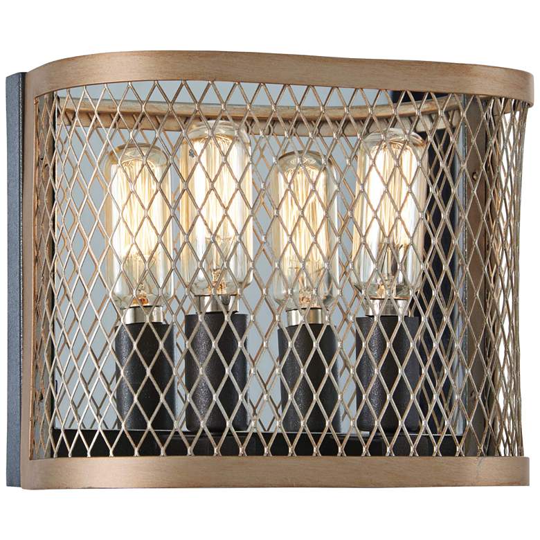 Image 1 Marsden Commons 6 1/2 inchH Iron and Gold 2-Light Wall Sconce