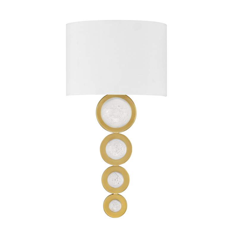 Image 2 Marseille 1-Light Wall Sconce in Warm Brass more views