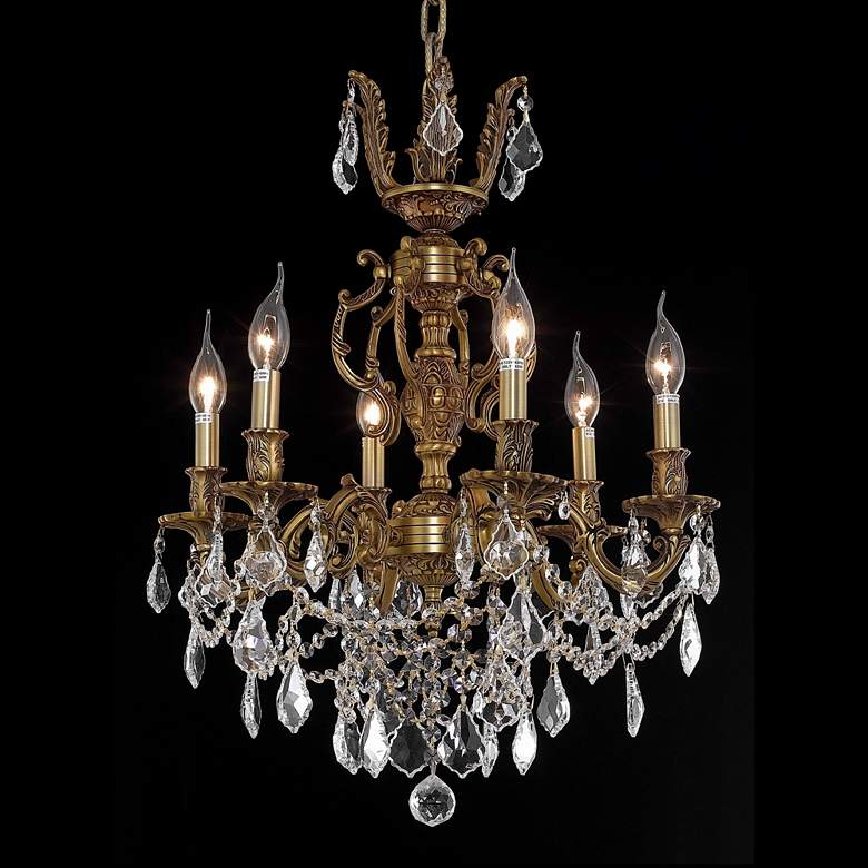 Image 1 Marseille 20 inch Wide French Gold 6-Light Chandelier