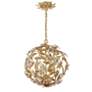 3_Marselle 16 1/2" Wide Antique Gold Sphere Pendant Light more views