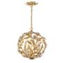 4_Marselle 16 1/2" Wide Antique Gold Sphere Pendant Light more views