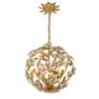 5_Marselle 16 1/2" Wide Antique Gold Sphere Pendant Light more views