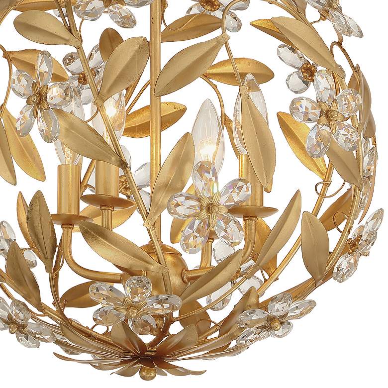 Image 6 Marselle 16 1/2" Wide Antique Gold Sphere Pendant Light more views