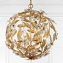 7_Marselle 16 1/2" Wide Antique Gold Sphere Pendant Light more views