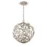 3_Marselle 16 1/2" Wide Antique Silver Globe 4-Light Pendant more views