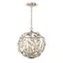 4_Marselle 16 1/2" Wide Antique Silver Globe 4-Light Pendant more views