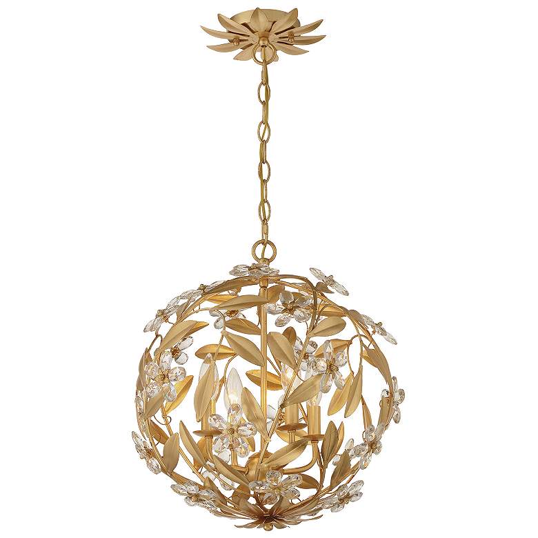 Image 2 Marselle 4 Light Antique Gold Mini Pendant
