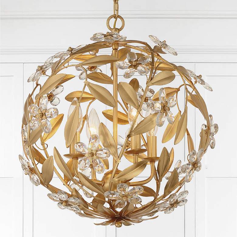 Image 1 Marselle 4 Light Antique Gold Mini Pendant