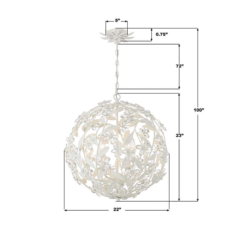 Image 7 Marselle 6 Light Matte White Pendant more views