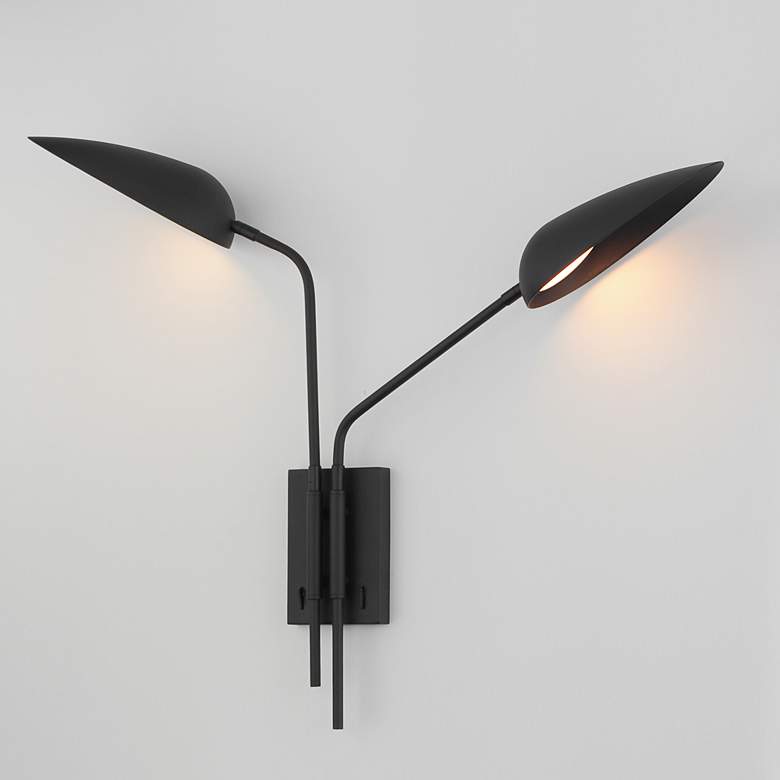 Image 1 Marsh 2-Light LED Wall Sconce Black