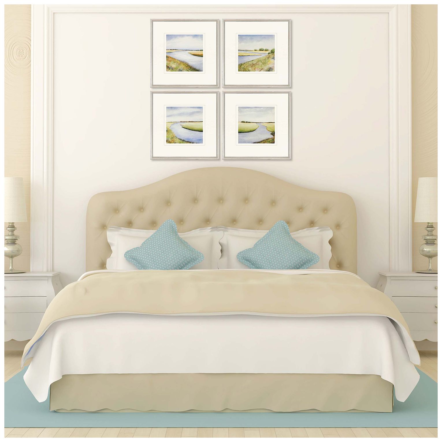 Image 3 Marsh 20" Square 4-Piece Framed Giclee Wall Art Set more views