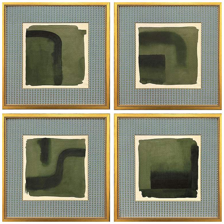 Image 2 Marsh and Sod 16"W x 16"H Framed Art - Set of 4