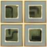 2_Marsh and Sod 16"W x 16"H Framed Art - Set of 4