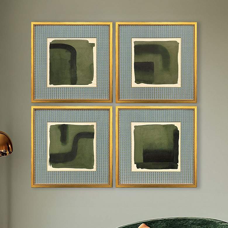Image 1 Marsh and Sod 16"W x 16"H Framed Art - Set of 4