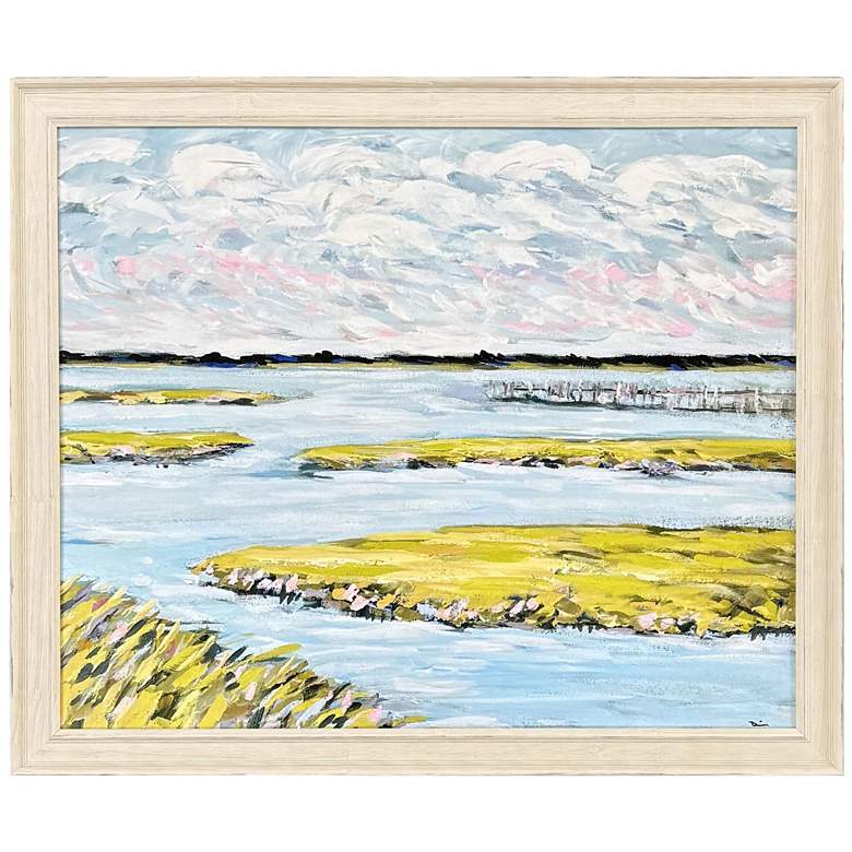 Image 1 Marsh Day 39"W x 32"H Framed Wall Art