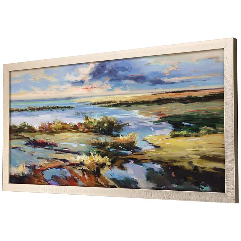 Image 4 Marsh Light 51 inch Wide Rectangular Giclee Framed Wall Art more views