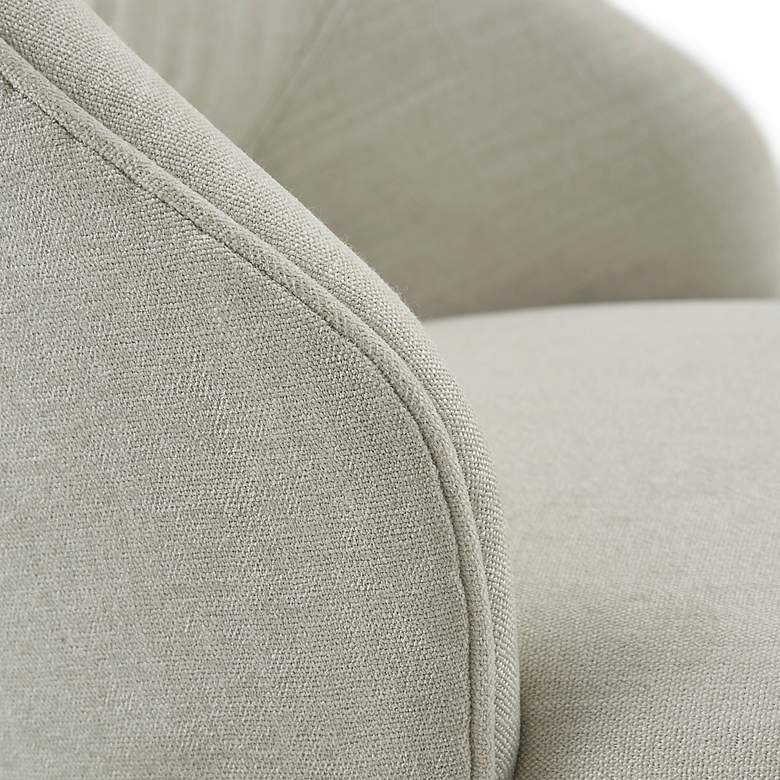 Image 4 Marshall 25 3/4" High Cream Fabric Swivel Counter Stool more views
