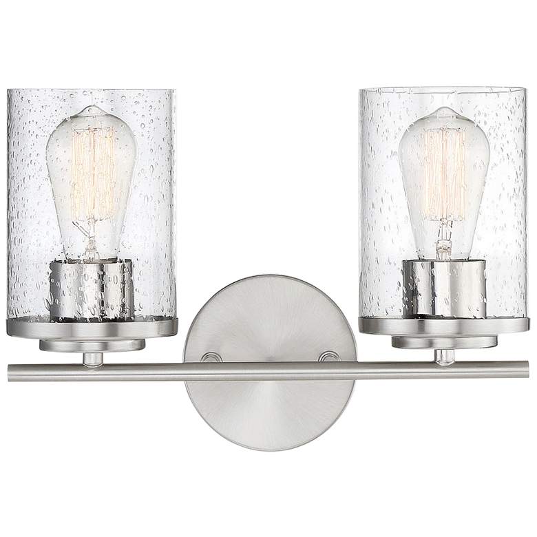 Image 1 Marshall 9 1/2"H Polished Chrome 2-Light Wall Sconce