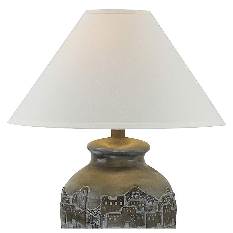 Image 3 Marshall Clay 30 inch High Rustic Hydrocal Vase Table Lamp more views