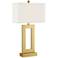 Marshall Modern Luxe Gold Finish Open Rectangle Table Lamp