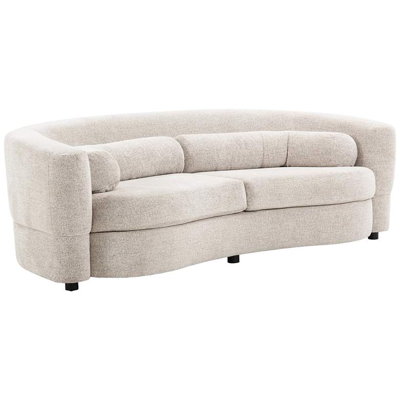 Image 1 Marta 87 inch Wide Plushtone Linen Sofa