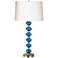 Marta Brass and Blue Glass Console Table Lamp