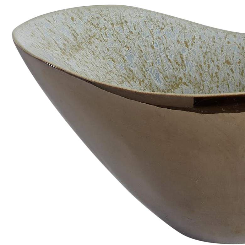 Image 3 Marta's Bronze Reactive Blue Ceramic Bowl more views