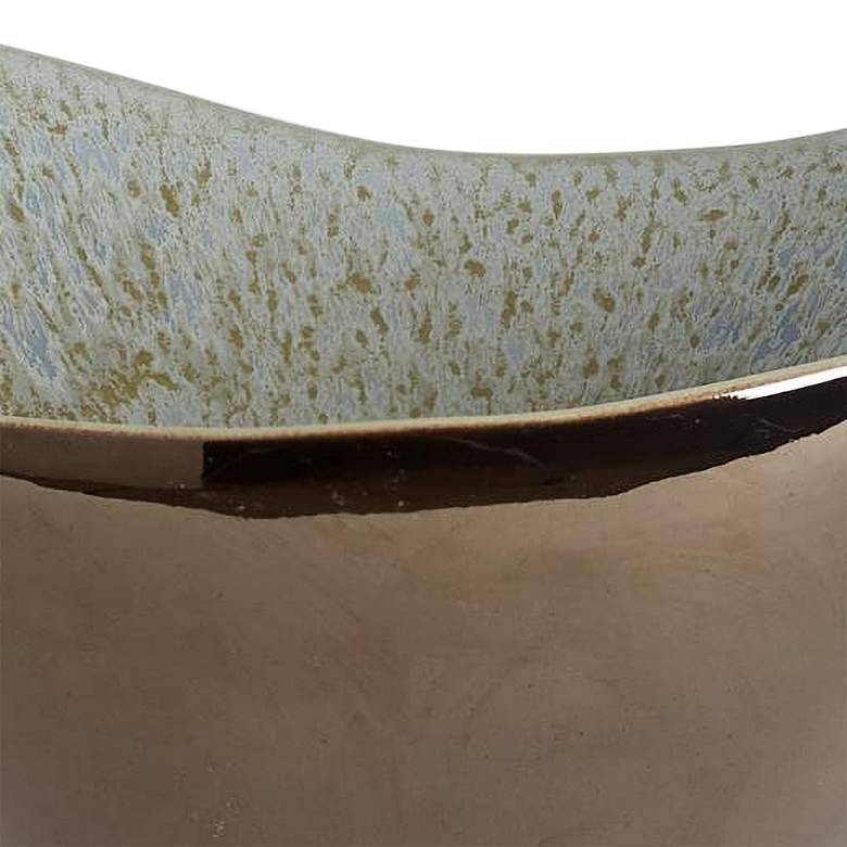Image 4 Marta's Bronze Reactive Blue Ceramic Bowl more views