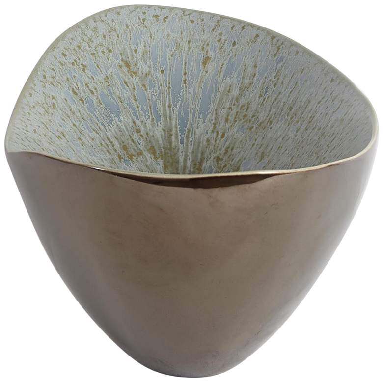 Image 5 Marta's Bronze Reactive Blue Ceramic Bowl more views