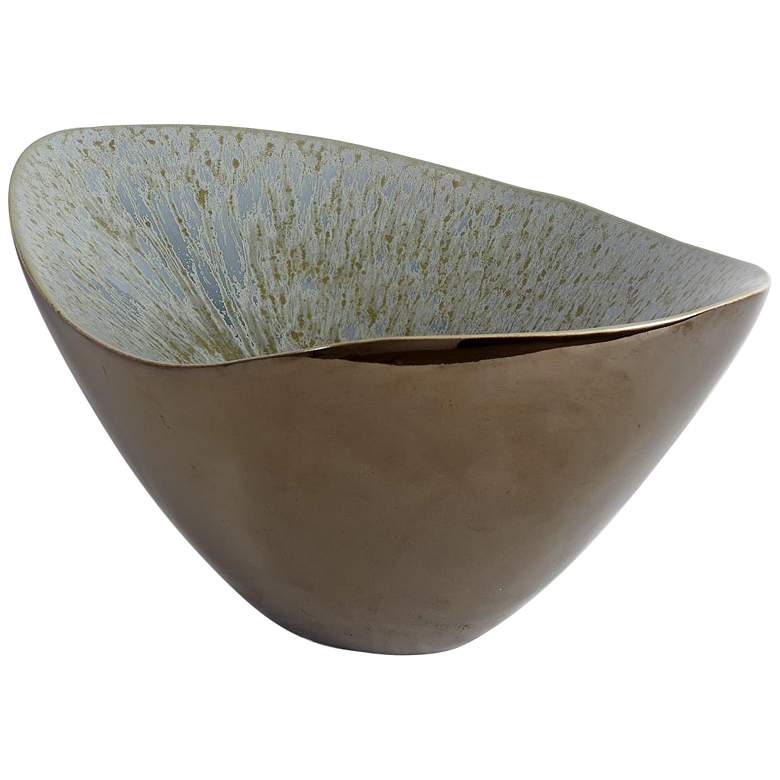 Image 7 Marta's Bronze Reactive Blue Ceramic Bowl more views