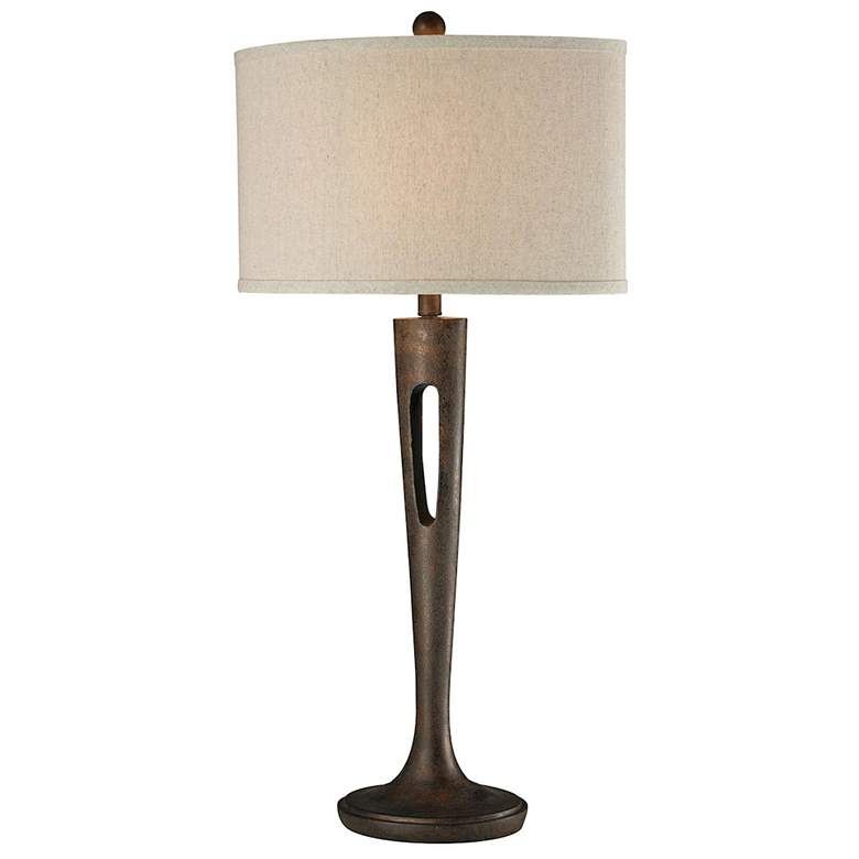 Image 1 Martcliff 35 inch High 1-Light Table Lamp - Burnished Bronze