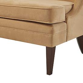 Image4 of Marth Stewart Halleck Dark Rich Gold Fabric Tufted Accent Chair more views