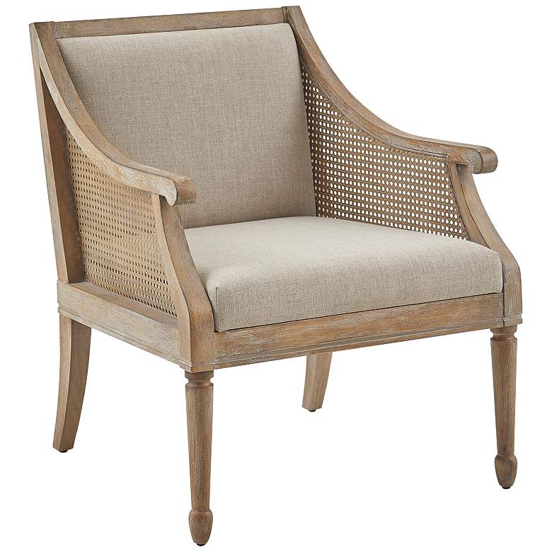 Image 2 Marth Stewart Isla Natural Fabric Accent Armchair