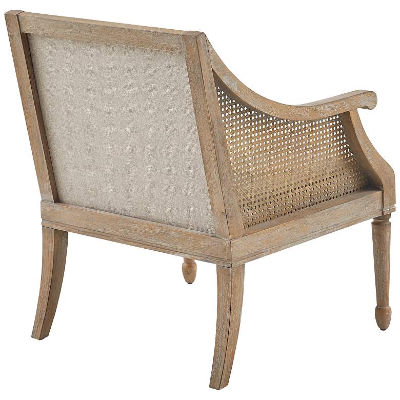 Image 7 Marth Stewart Isla Natural Fabric Accent Armchair more views