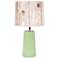Martha Apple Glass Table Lamp with Faux Bois Light Shade