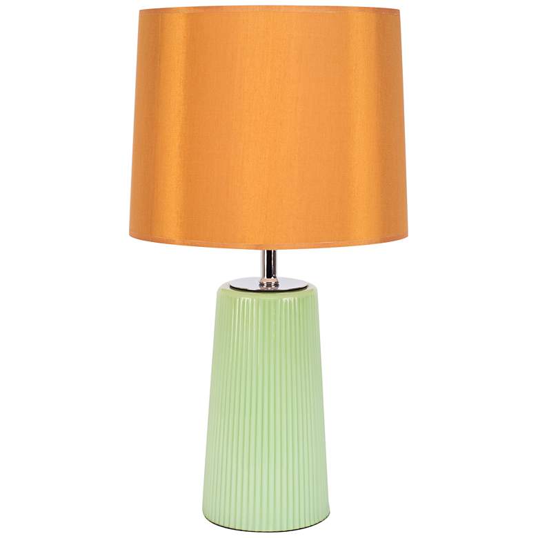 Image 1 Martha Apple Glass Table Lamp with Gold Shade