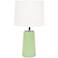 Martha Apple Glass Table Lamp with Ivory Shade