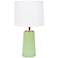 Martha Apple Glass Table Lamp with White and Gold Shade