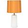 Martha Milk Glass Table Lamp with Gold Shade