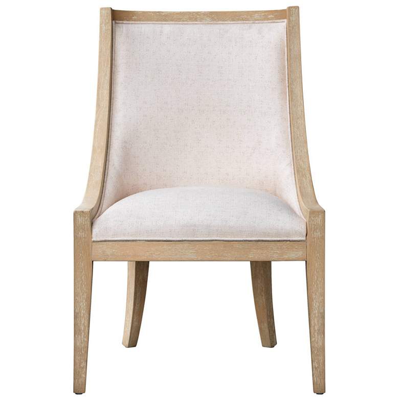 Image 1 Martha Stewart 24" Wide Nailhead Trim Beige Dining Chair