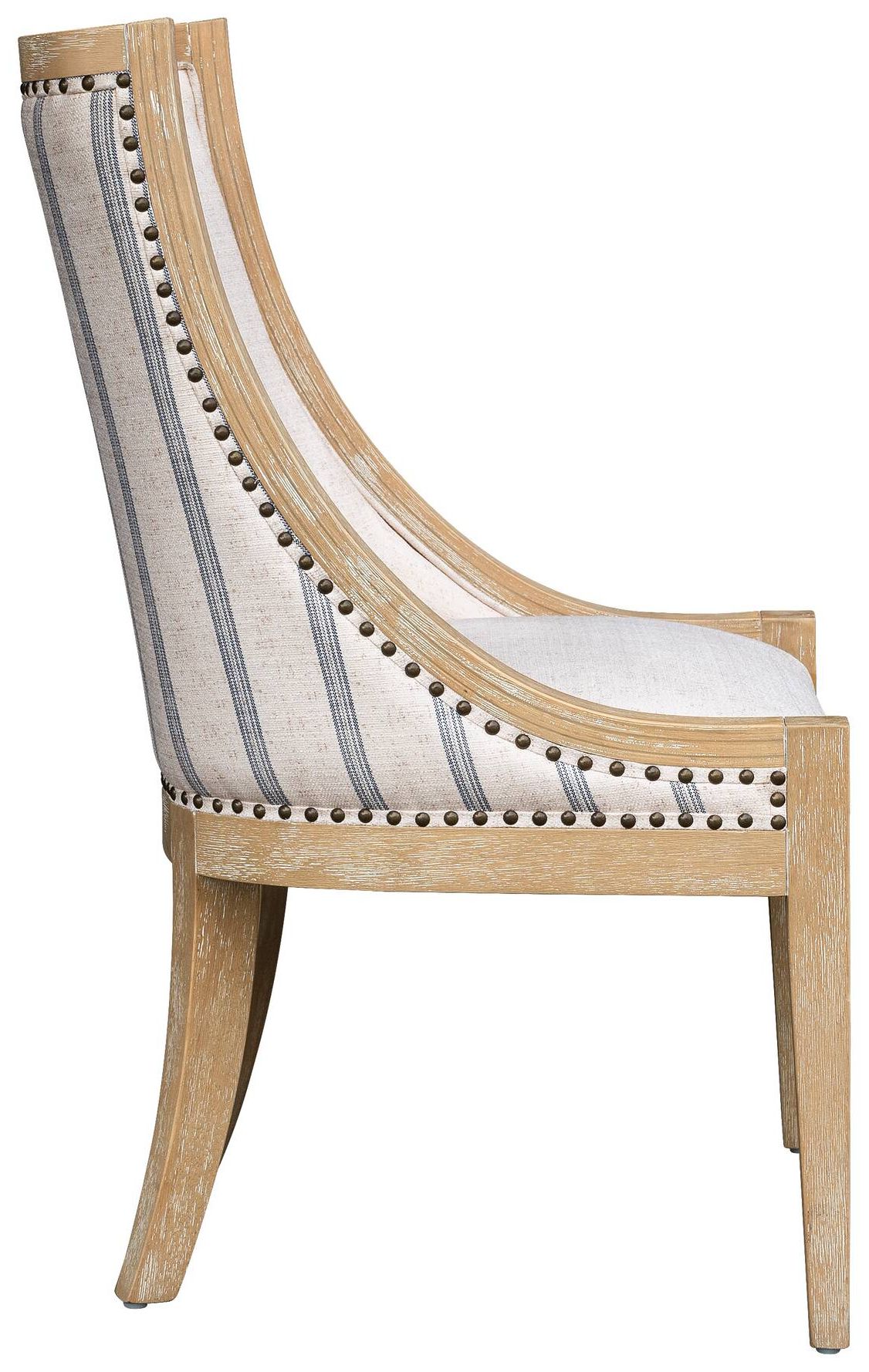 Image 5 Martha Stewart 24" Wide Nailhead Trim Beige Dining Chair more views