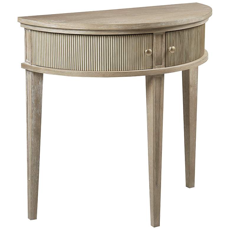 Image 2 Martha Stewart 31" Reclaimed Greige 2-Door Storage Console Table