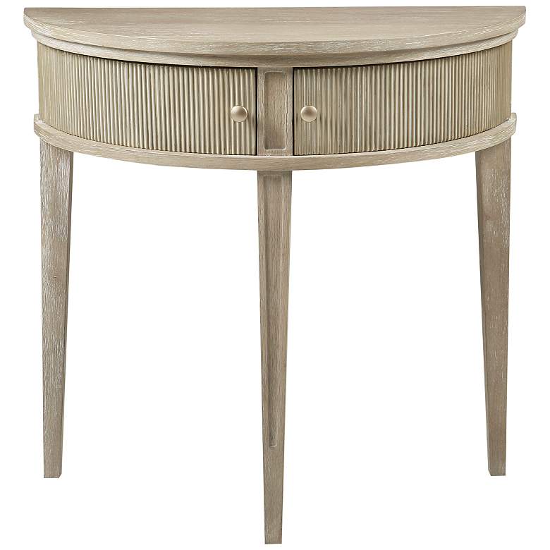 Image 4 Martha Stewart 31" Reclaimed Greige 2-Door Storage Console Table more views