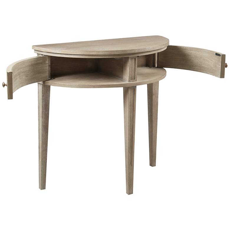 Image 6 Martha Stewart 31" Reclaimed Greige 2-Door Storage Console Table more views